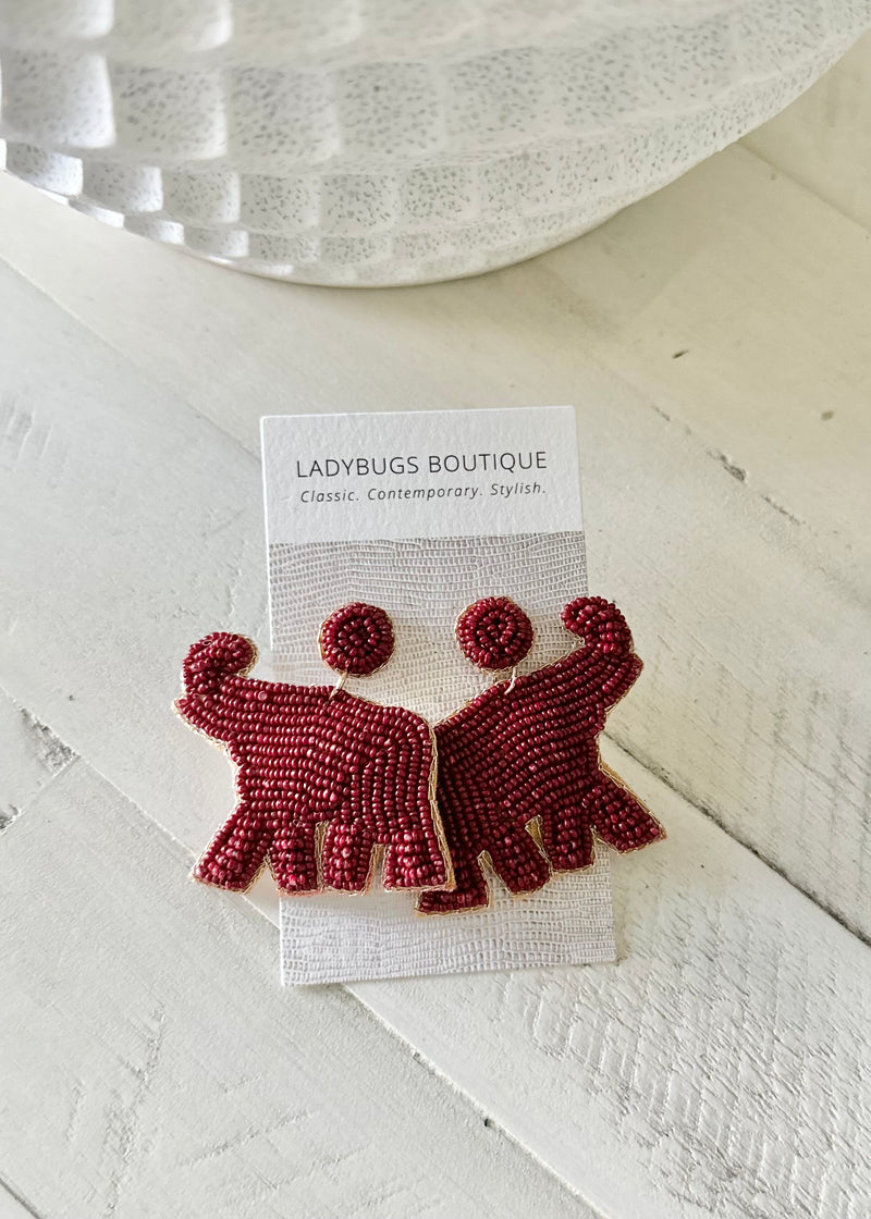 The Alabama Elephant Earrings