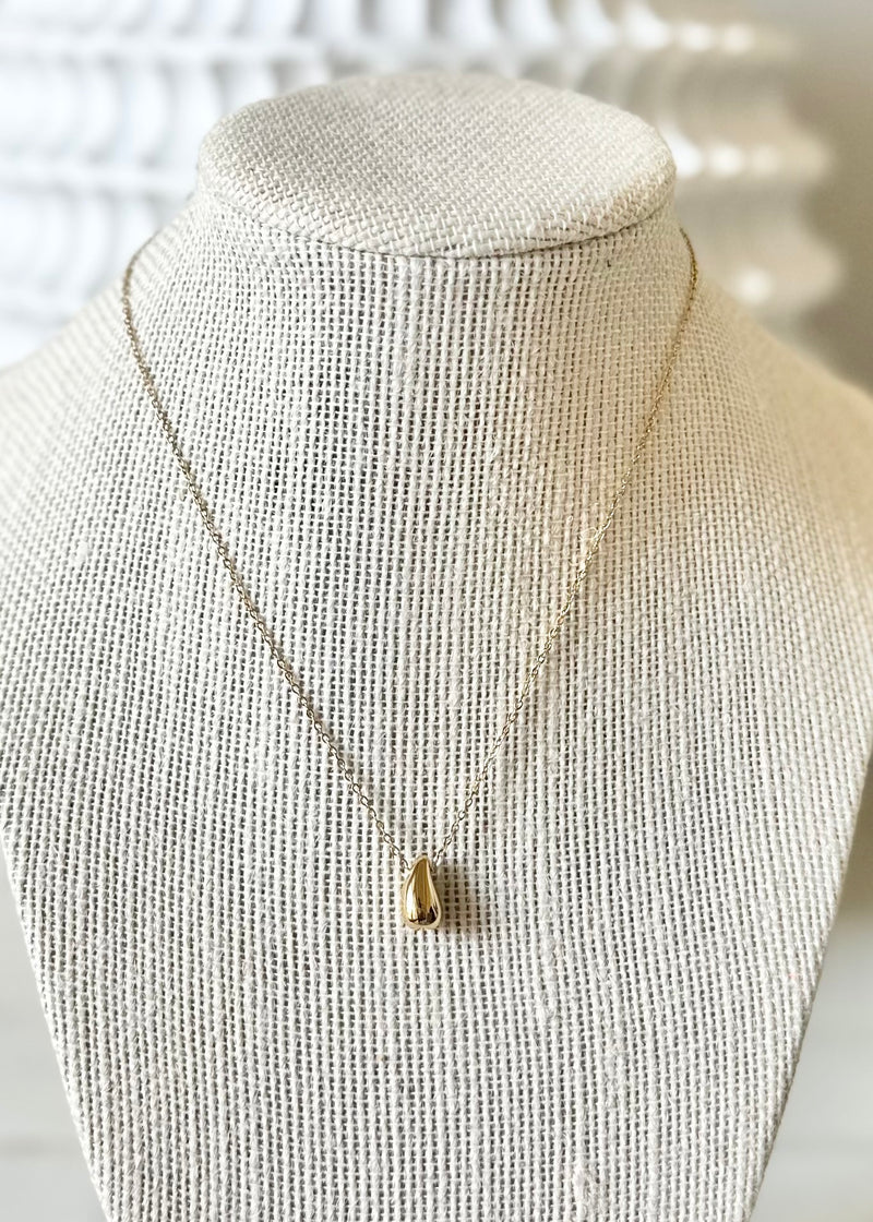 The Mini Drop Pendant Necklace (Gold)