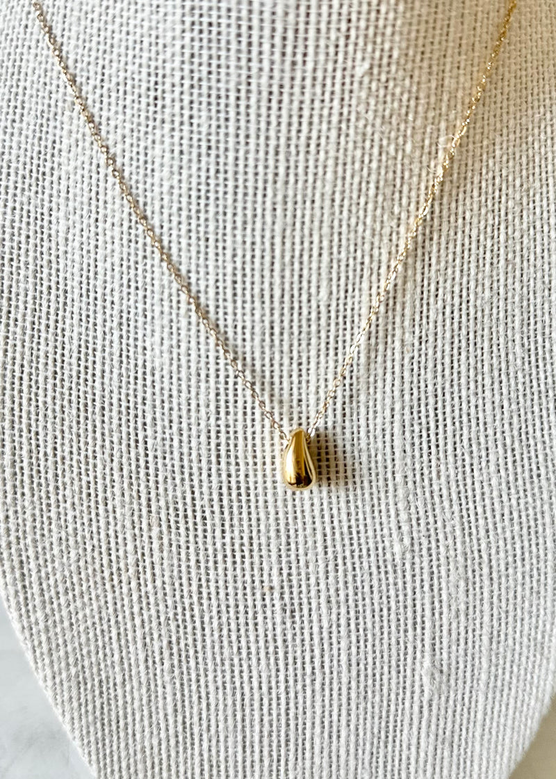 The Mini Drop Pendant Necklace (Gold)