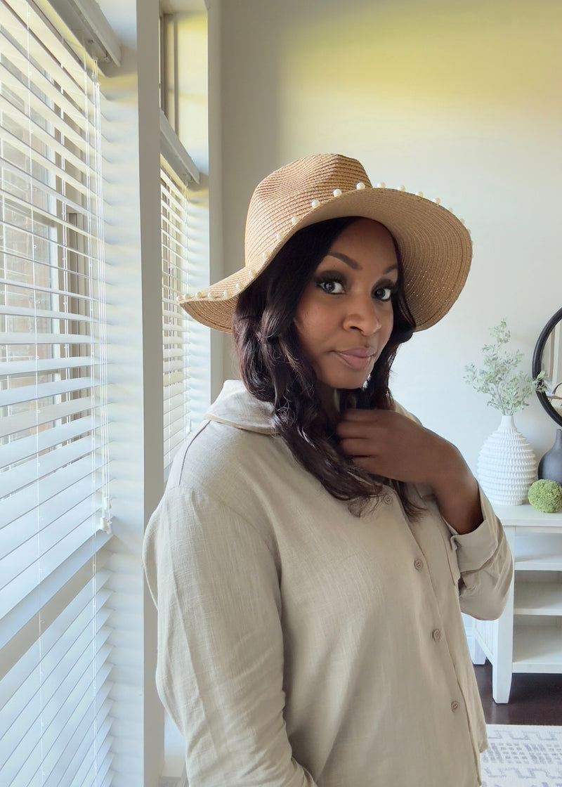 The Pretty in Pearls Straw Hat