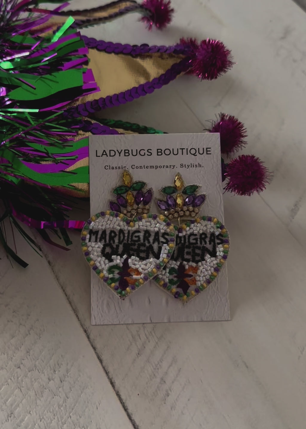 The Mardi Gras Queen Earrings