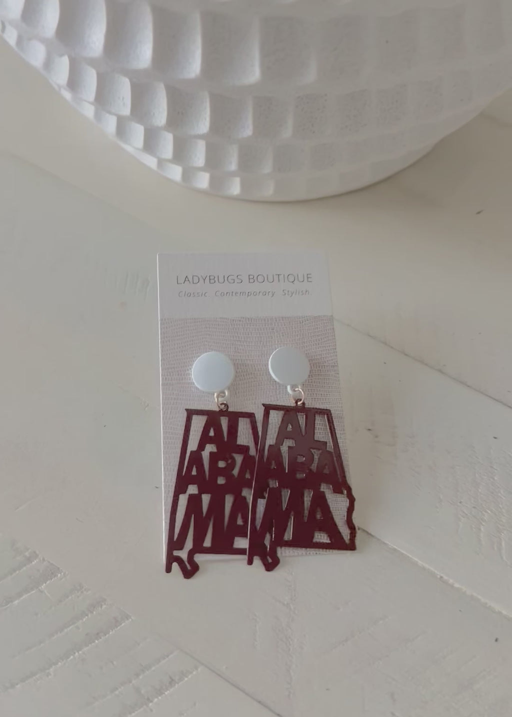 The Crimson Alabama Earrings